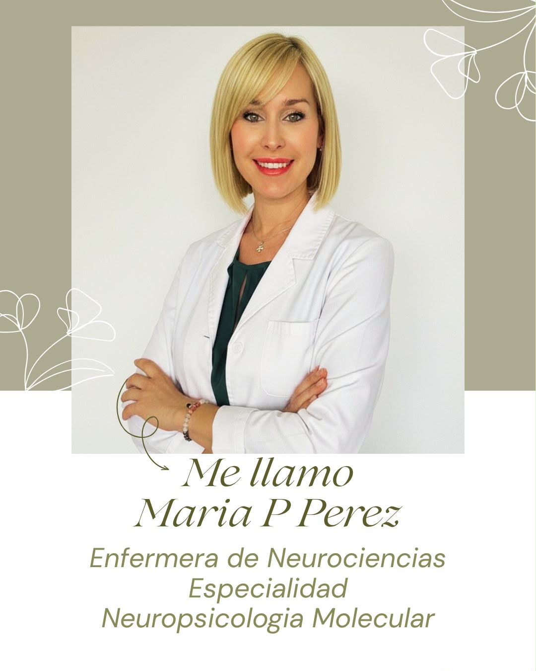 Carrusel de Instagram — Me llamo María P. Pérez, enfermera de neurociencias